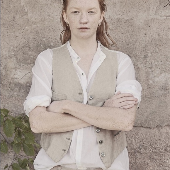 Nygårds Anna crisp white linen half button tunic shirt S - Picture 7 of 10